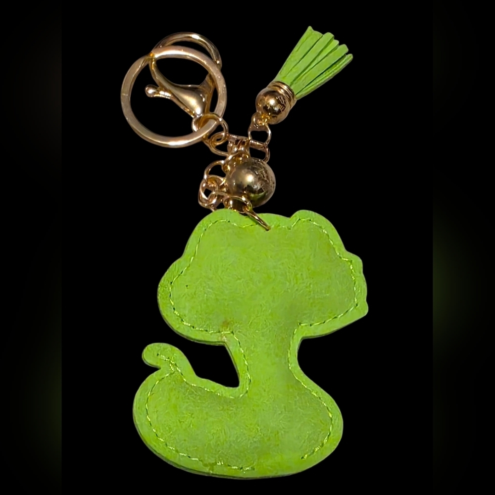 Green Rhinestone Snake Bag Charm |Keychain - Picture 2 of 2